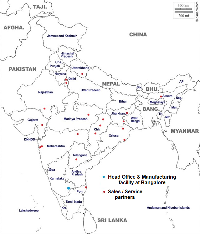 Hydreco India Map